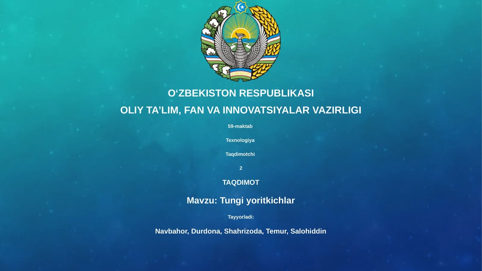 Tungi yoritkichlar
