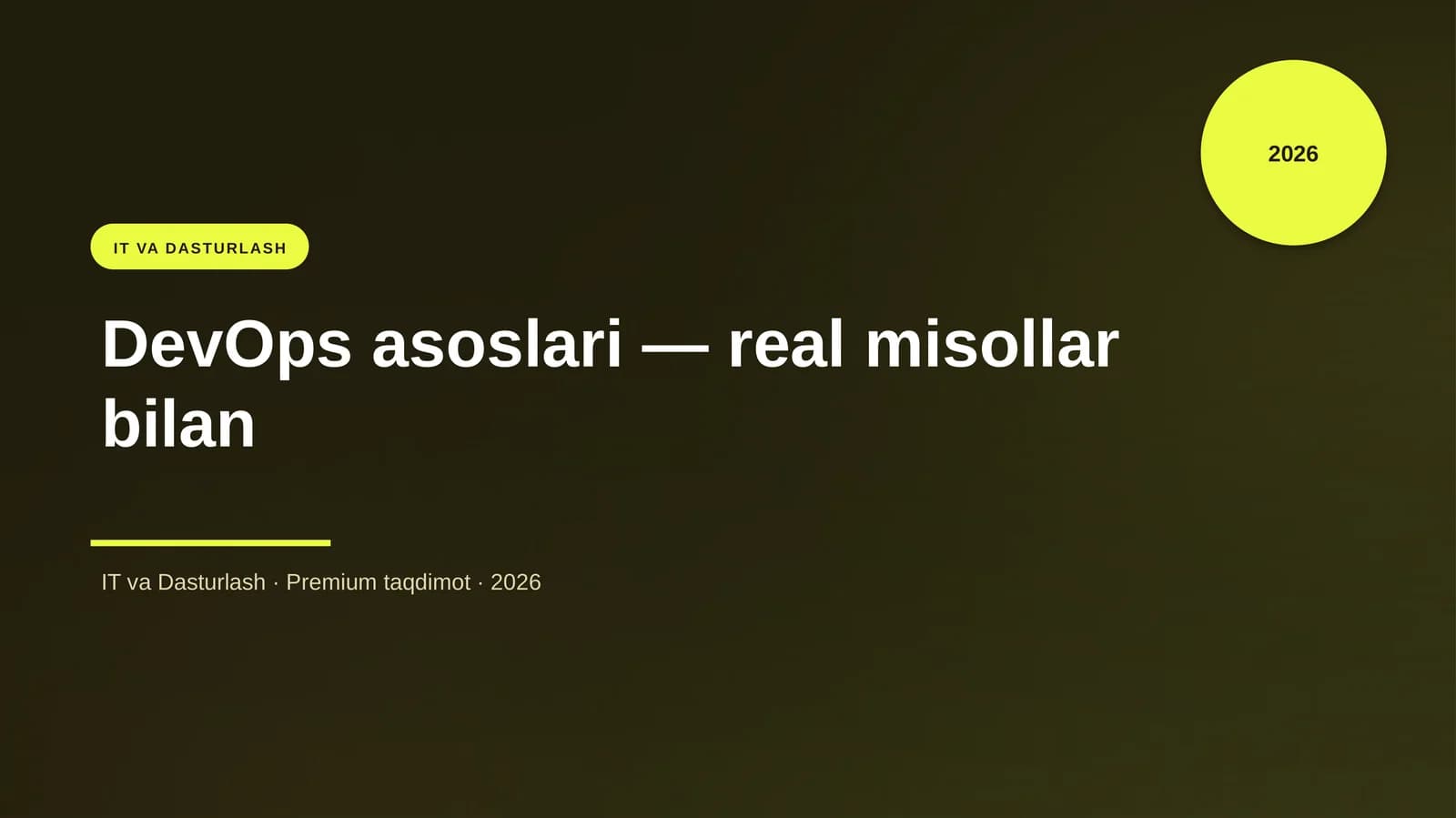 DevOps asoslari — real misollar bilan