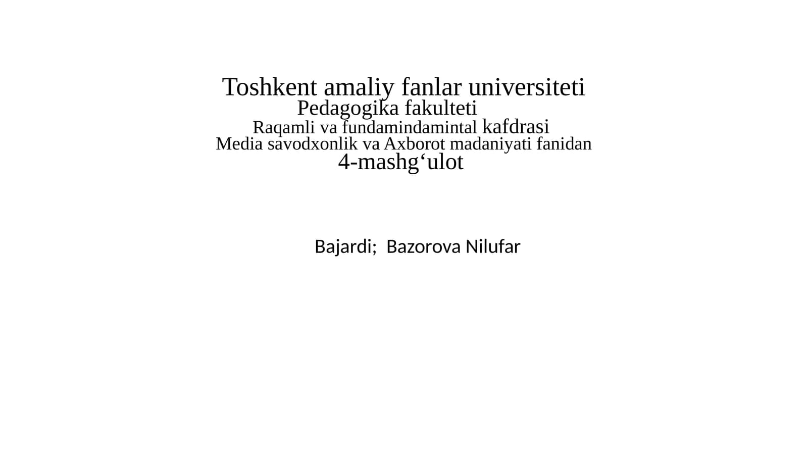 Xorijiy mamlakatlarning mediasavodxonlik va axborot madaniyati tahlili