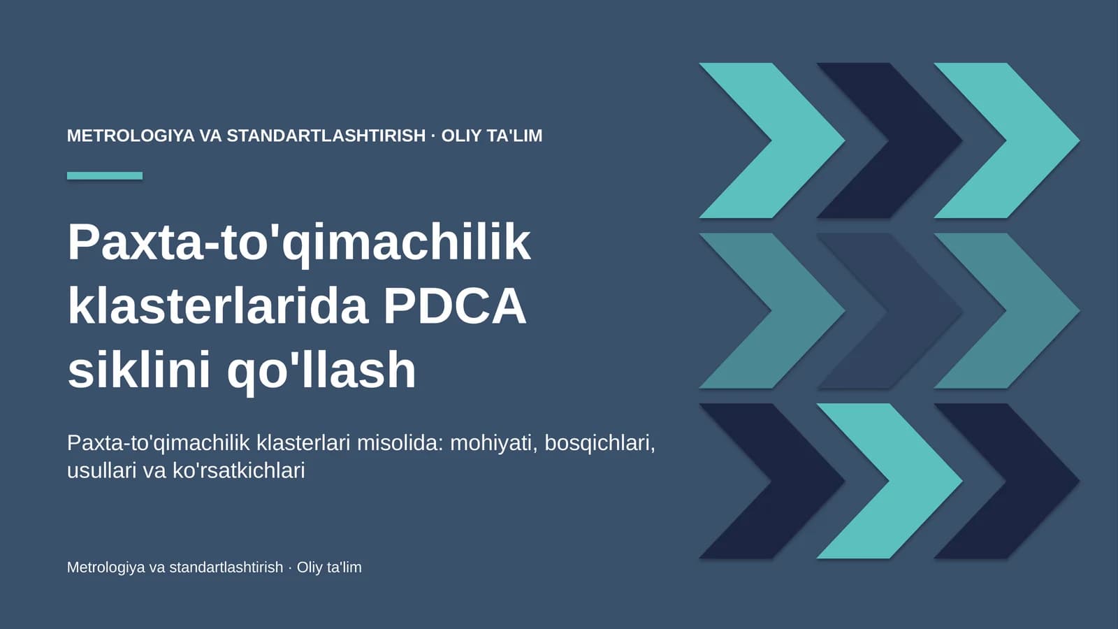 paxta to'qimachilik klasterlarida pdca siklini qo'llash 1471