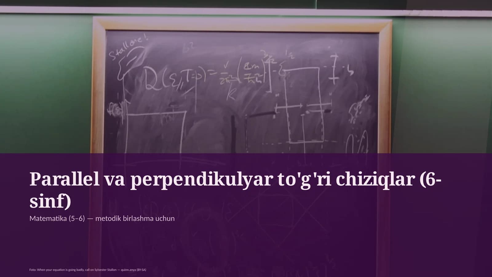 Parallel va perpendikulyar to'g'ri chiziqlar (6-sinf)