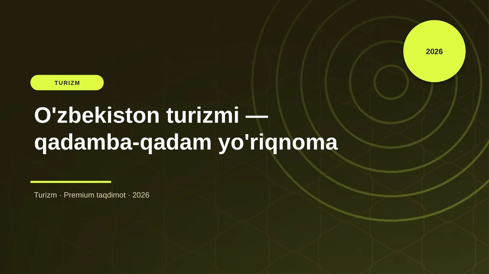 O'zbekiston turizmi — qadamba-qadam yo'riqnoma