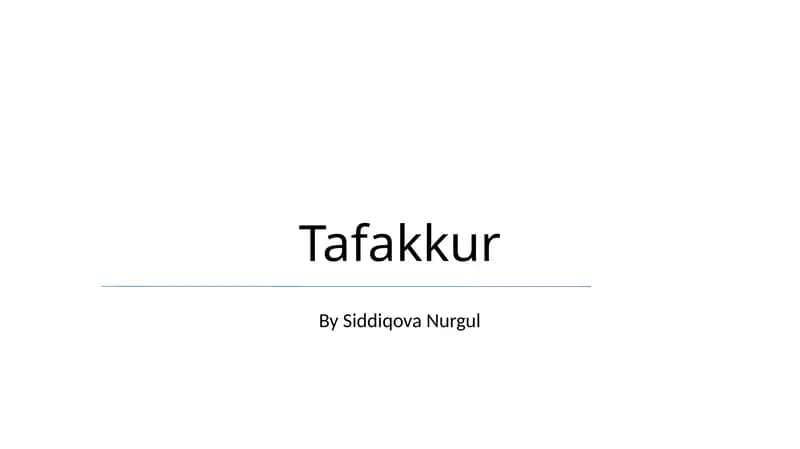 Tafakkur