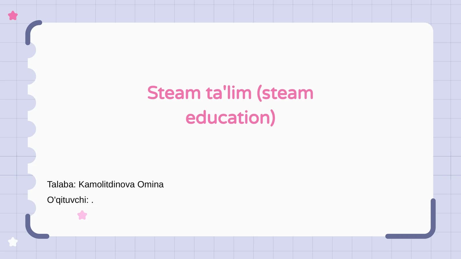 Steam ta'lim (steam education)