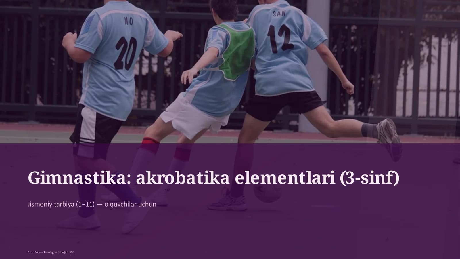 Gimnastika: akrobatika elementlari (3-sinf)