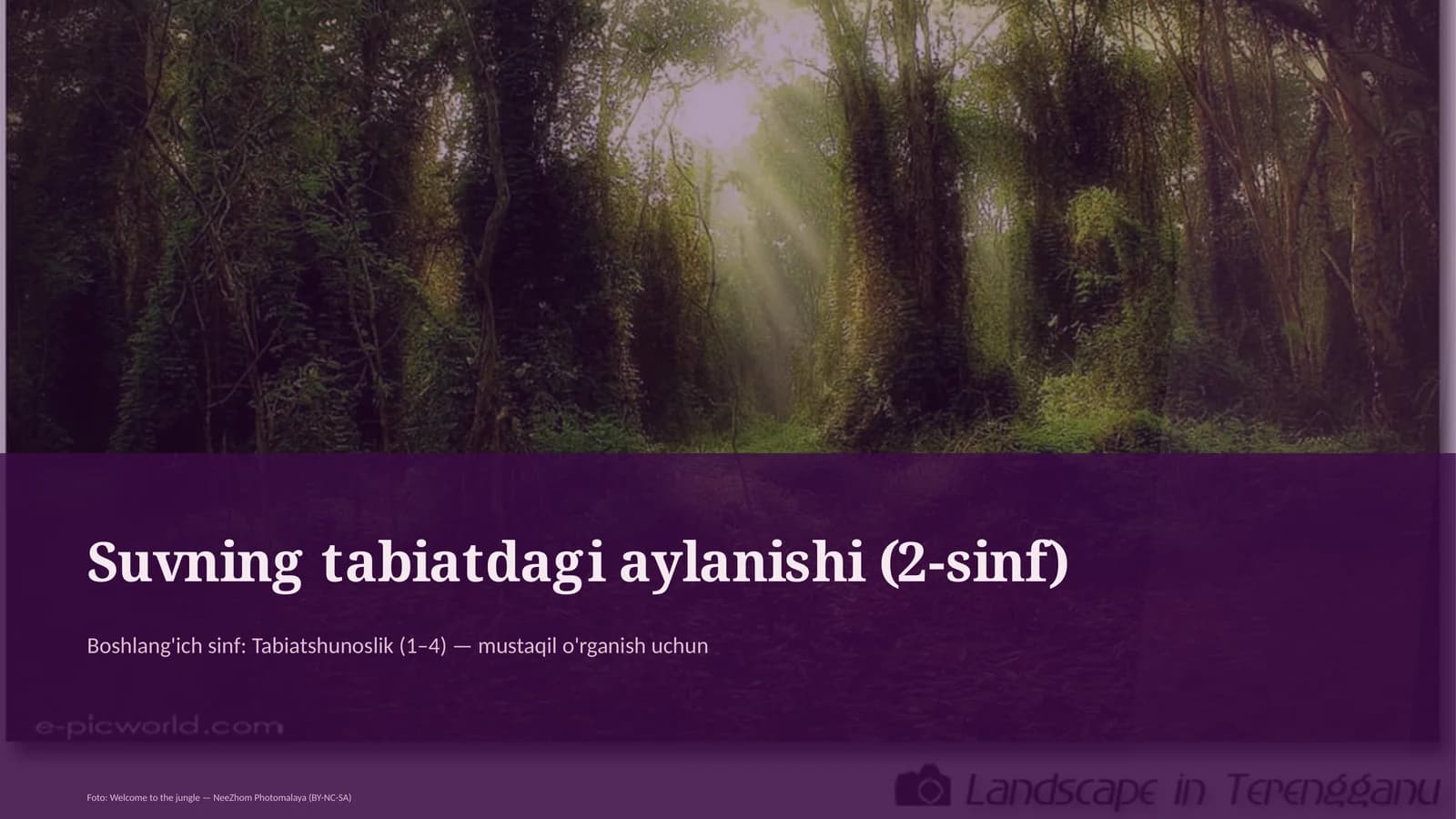 Suvning tabiatdagi aylanishi (2-sinf)