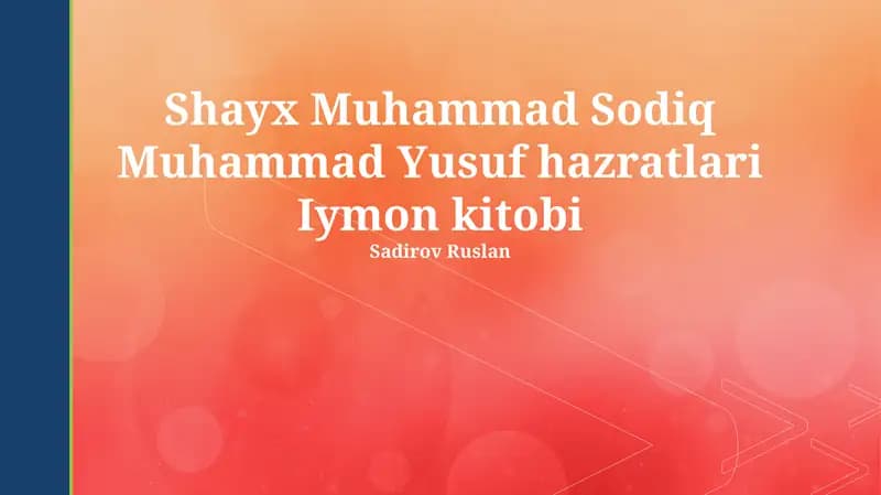 "Imon" kitobi