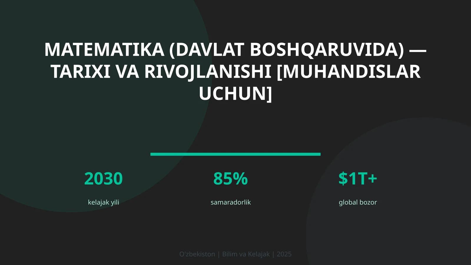 Matematika (davlat boshqaruvida) — tarixi va rivojlanishi [muhandislar uchun]