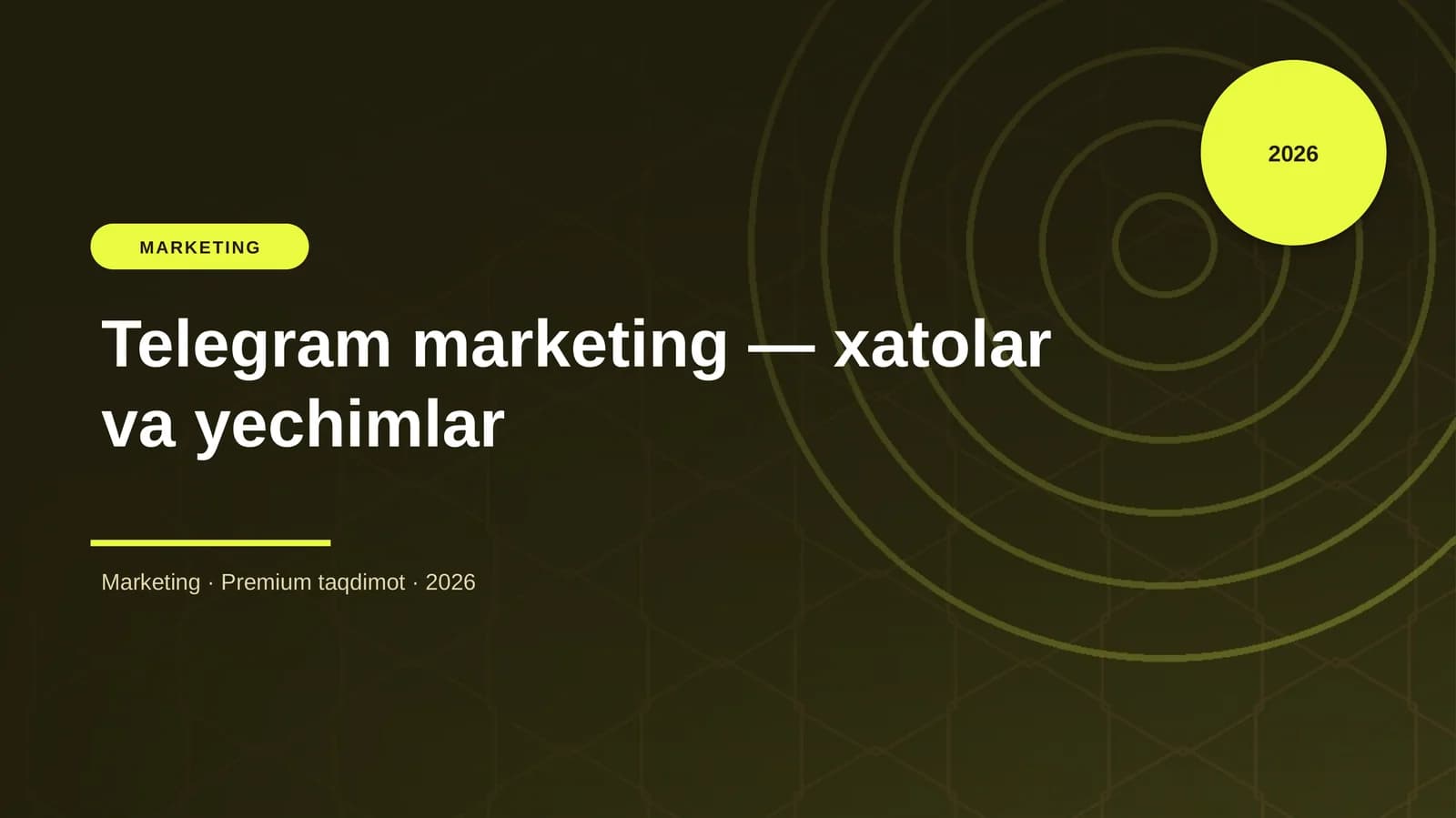 Telegram marketing — xatolar va yechimlar