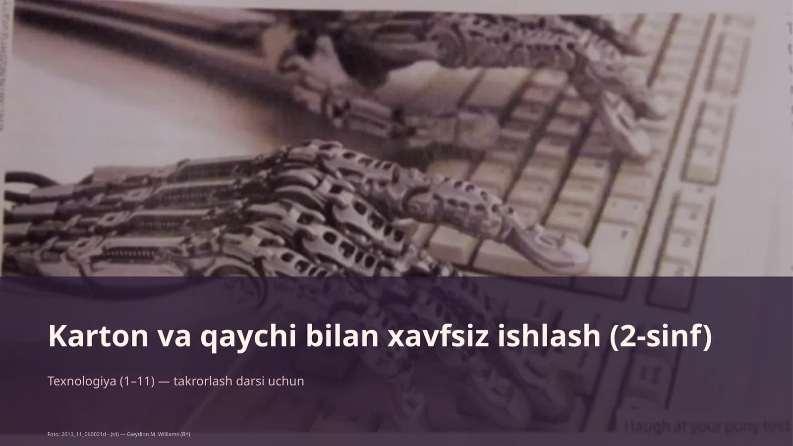 Karton va qaychi bilan xavfsiz ishlash (2-sinf)