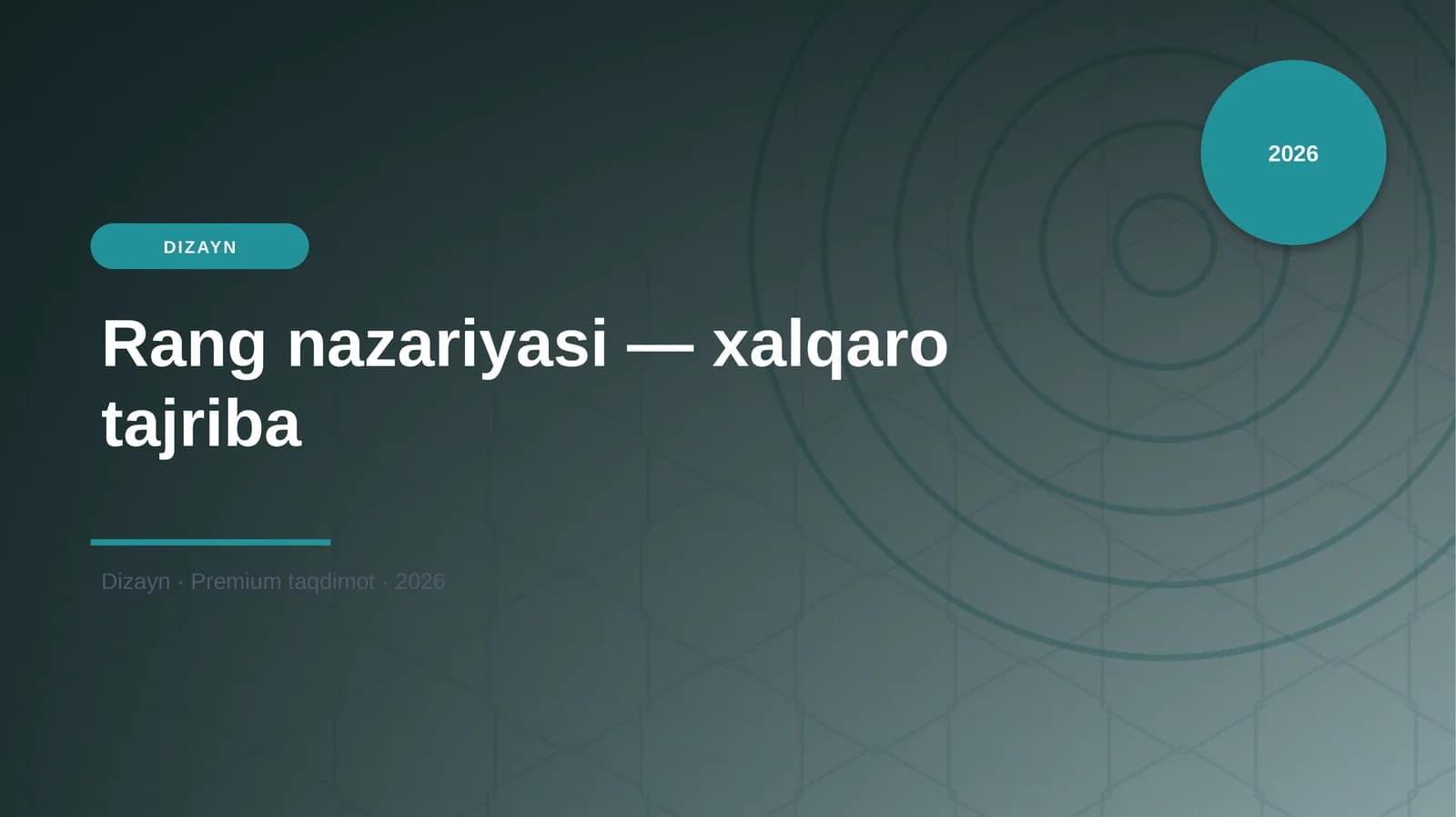 Rang nazariyasi — xalqaro tajriba
