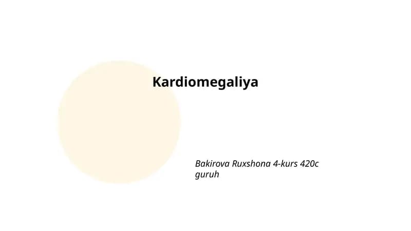 Kardiomegaliya