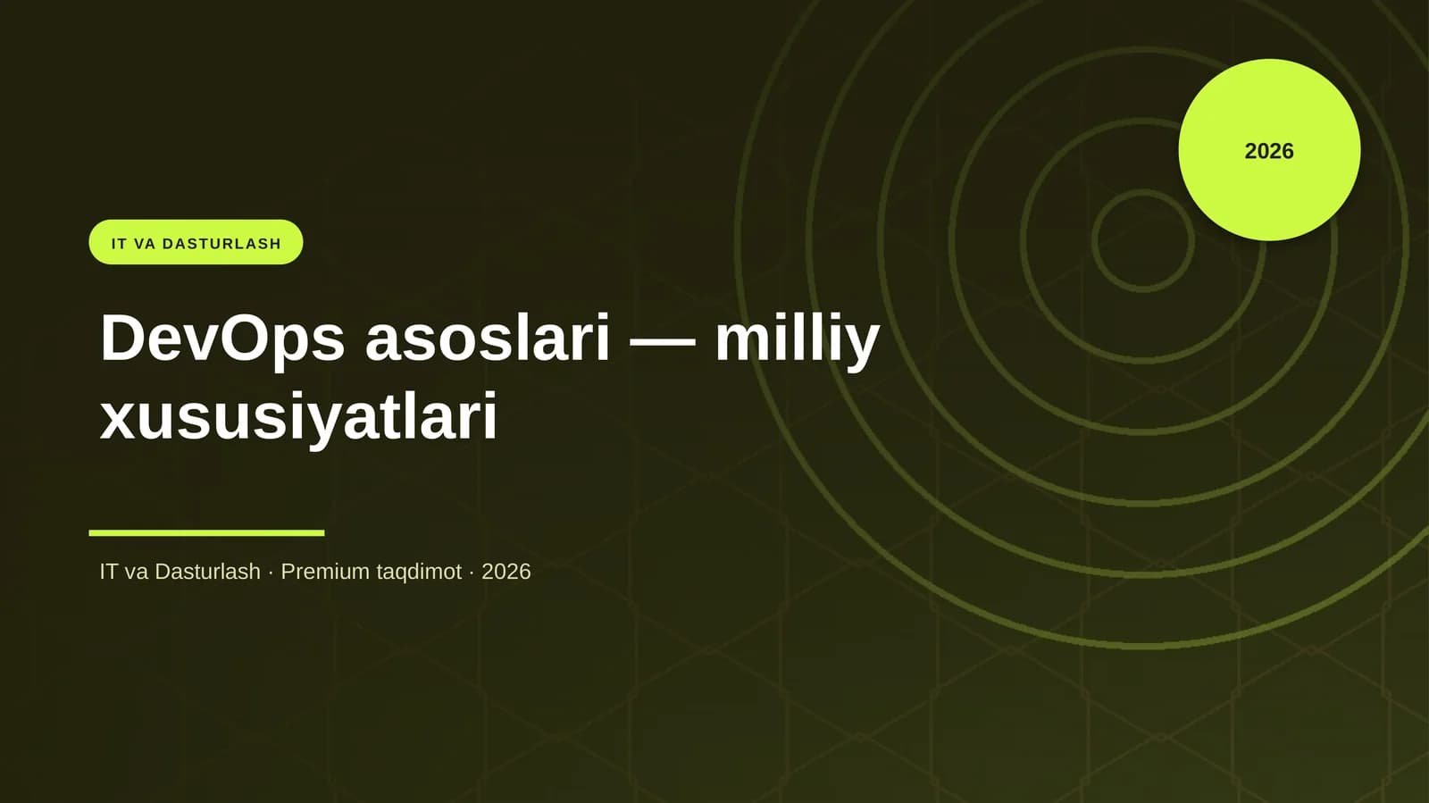 DevOps asoslari — milliy xususiyatlari