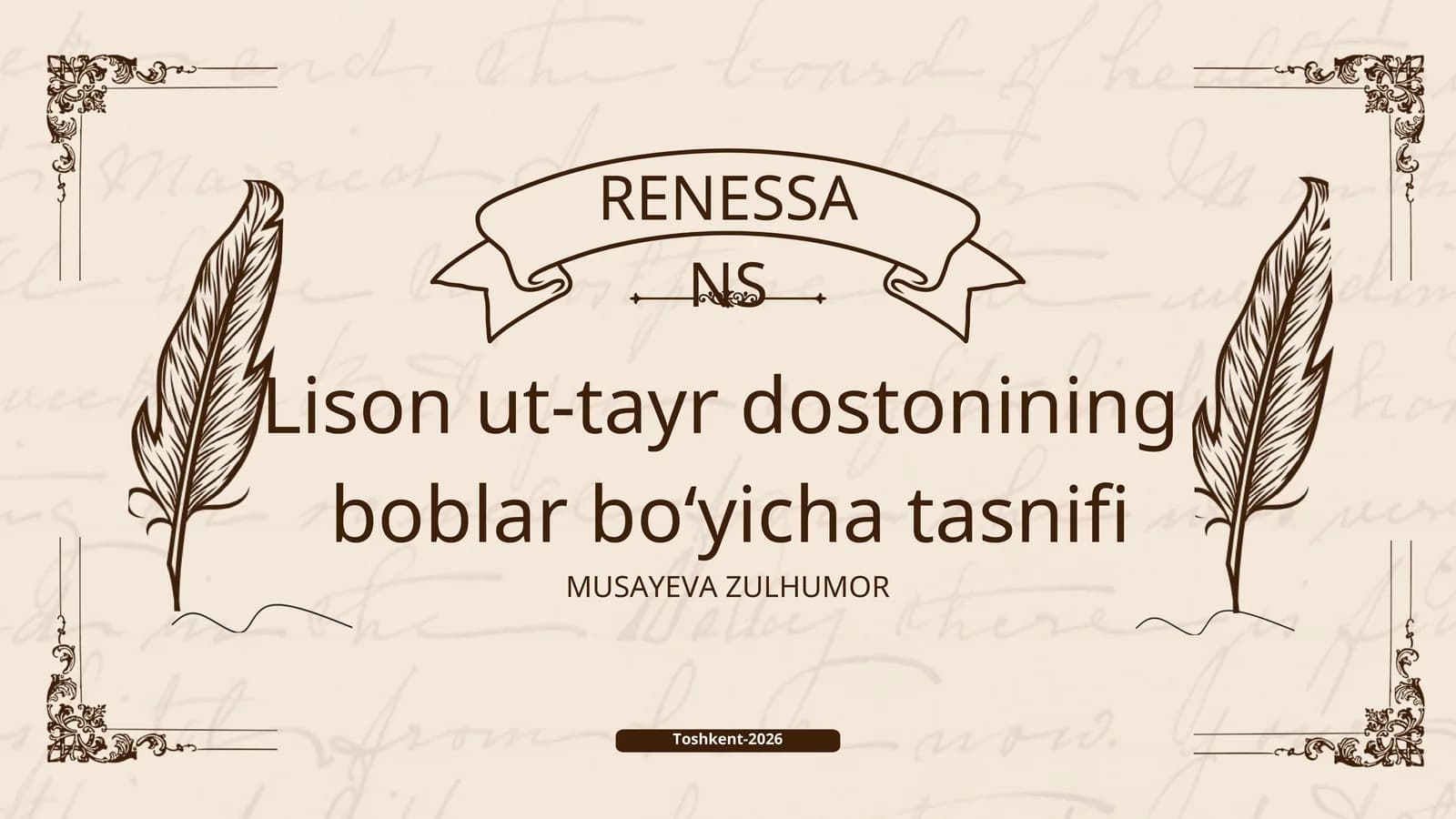 Lison ut-tayr dostonining boblar boʻyicha tasnifi