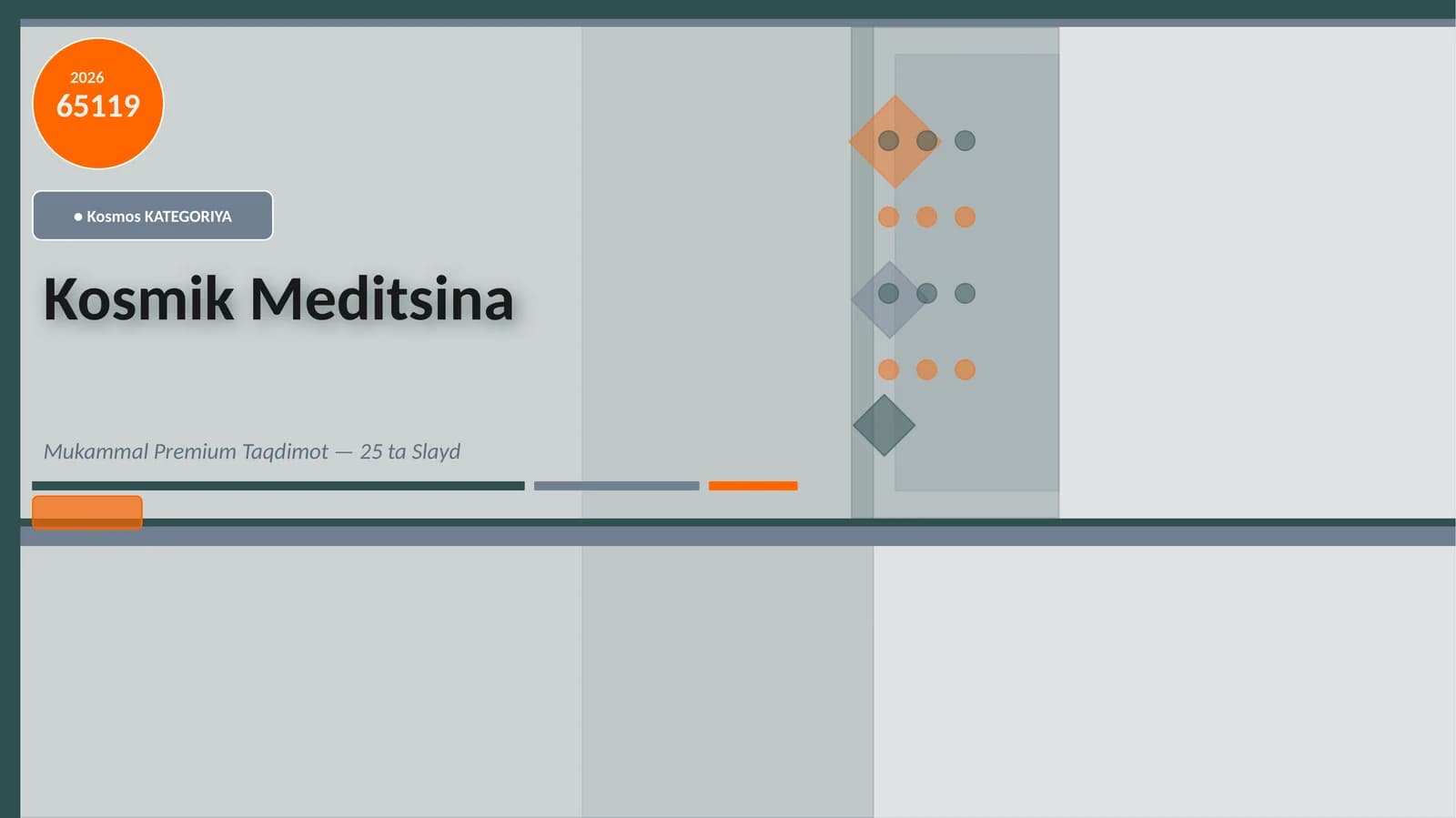 Kosmik Meditsina Mukammal Premium Taqdimot — 25 ta Slayd