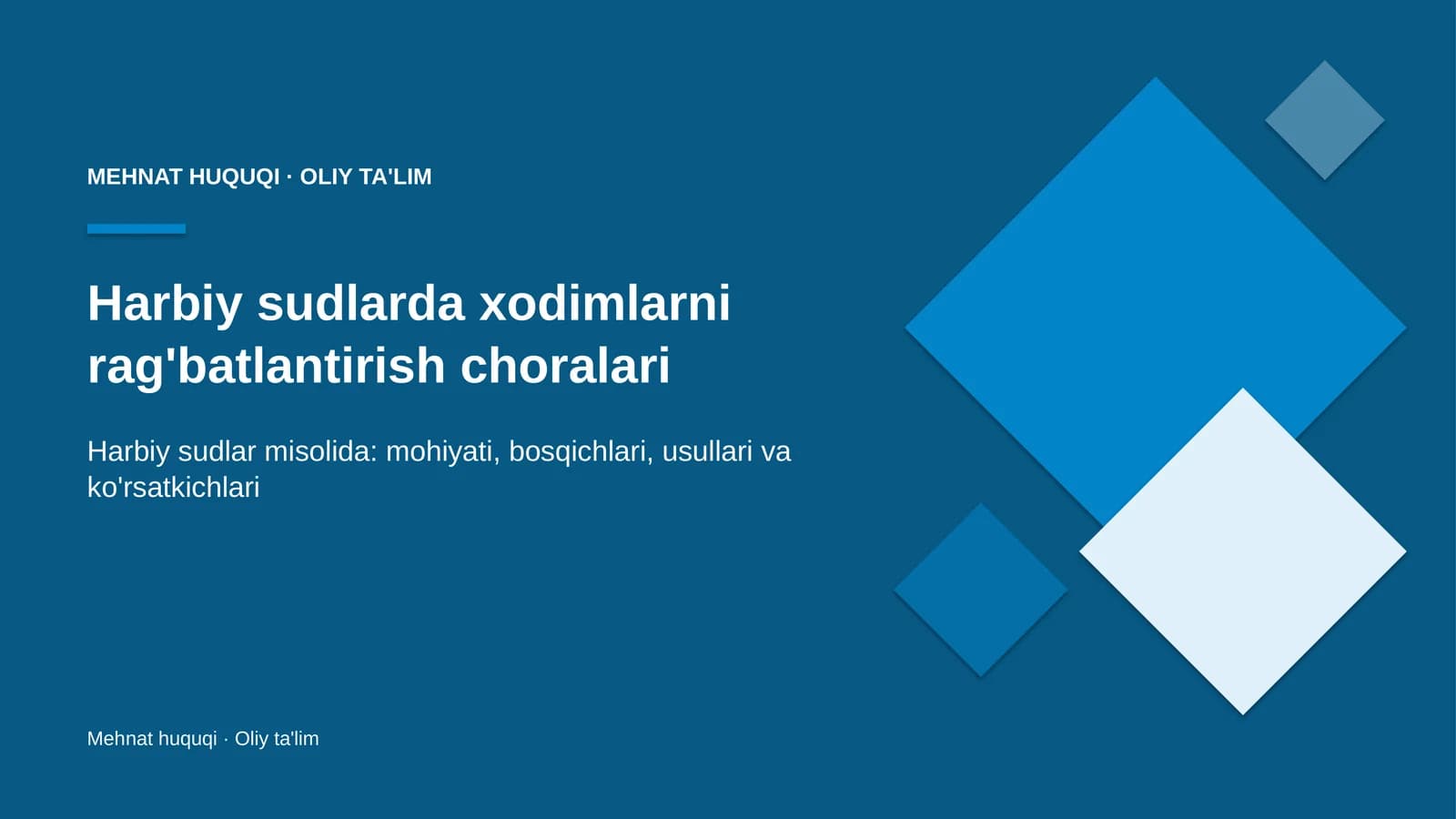 Harbiy sudlarda xodimlarni rag'batlantirish choralari