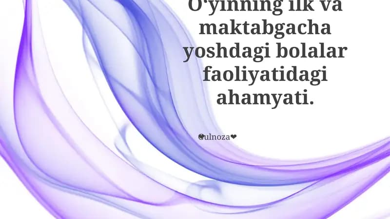 O'yin orqali ijtimoiy-emotsional rivojlanish