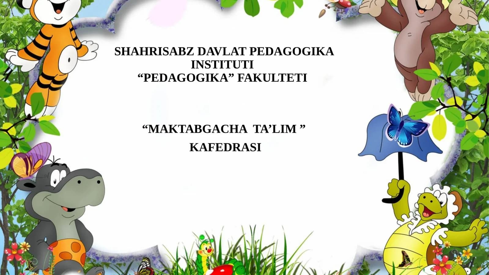 MAKTABGACHA YOSHDAGI BOLALARNING SENSOR TARBIYASI