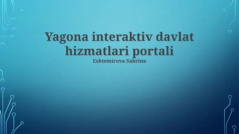 Umumiy interfaol davlat xizmatlari portali