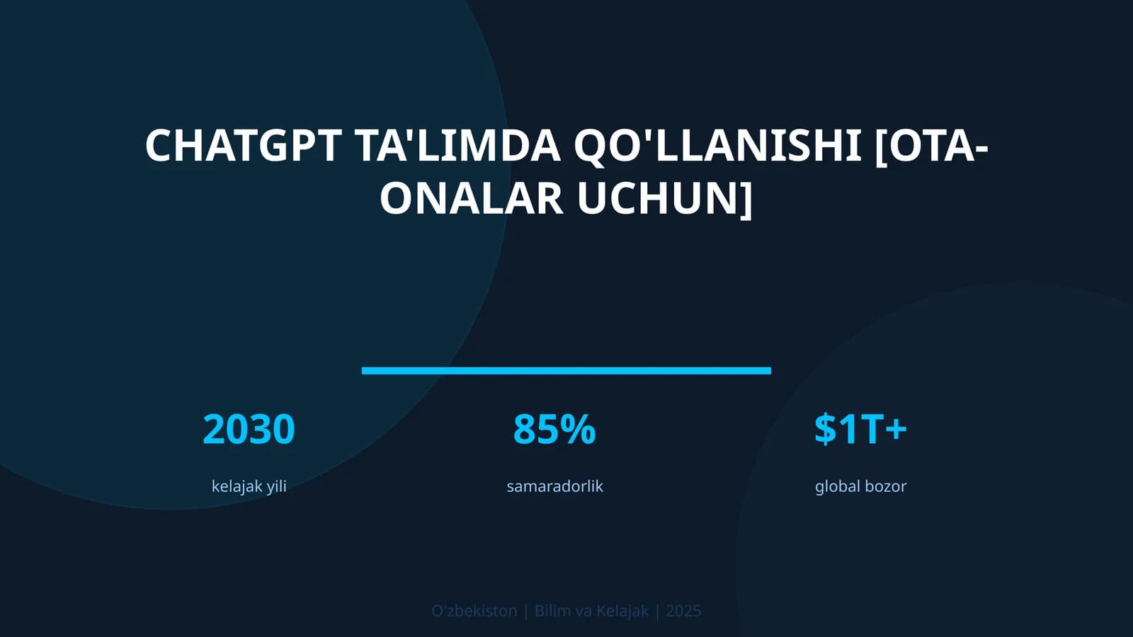 ChatGPT TA'LIMDA QO'LLANISHI [OTA-ONALAR UCHUN]
