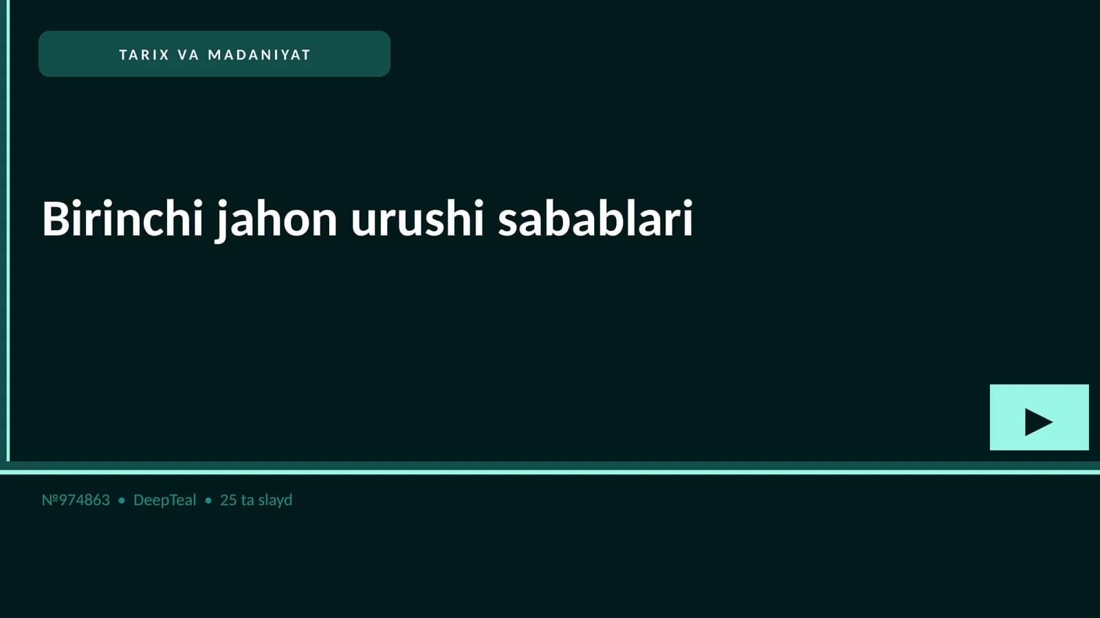 TARIX VA MADANIYAT