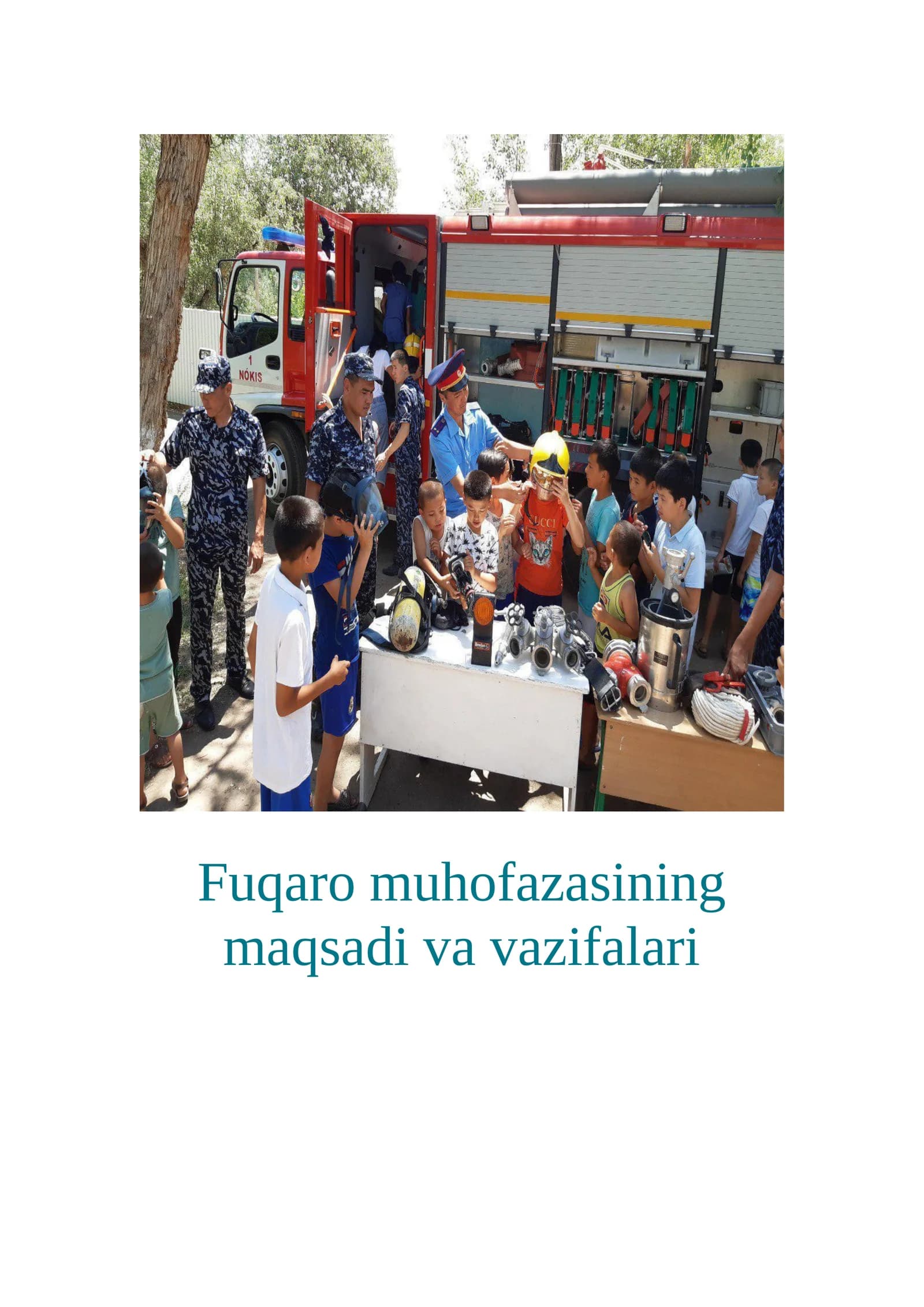 Fuqaro muhofazasining maqsadi va vazifalari