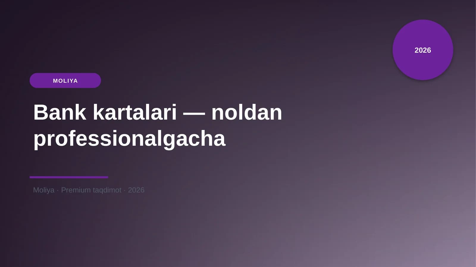 Bank kartalari — noldan professionalgacha