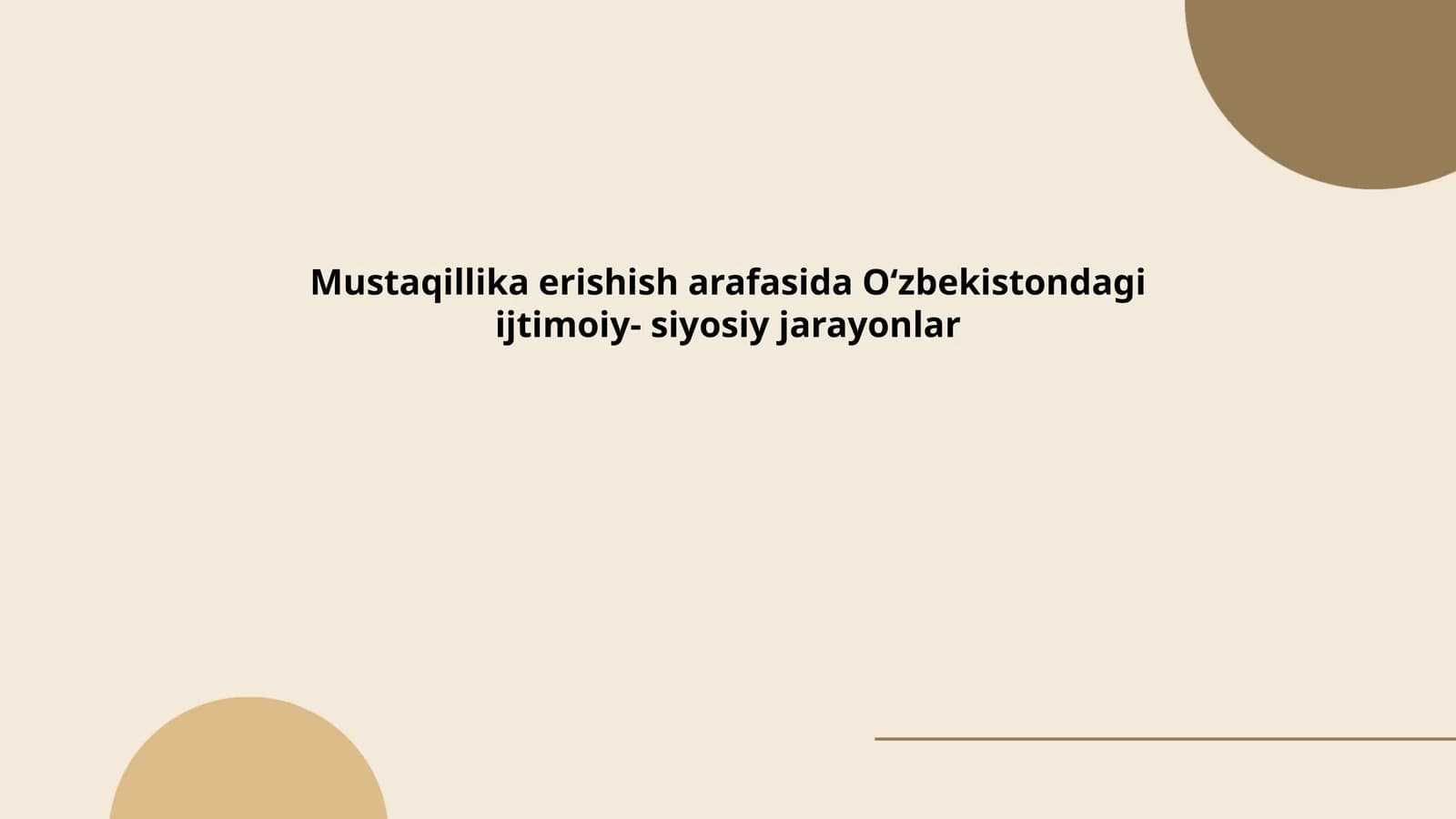 Mustaqillik harakati va uning sabablar