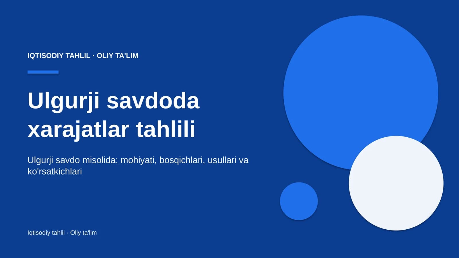 ulgurji savdoda xarajatlar tahlili 8469