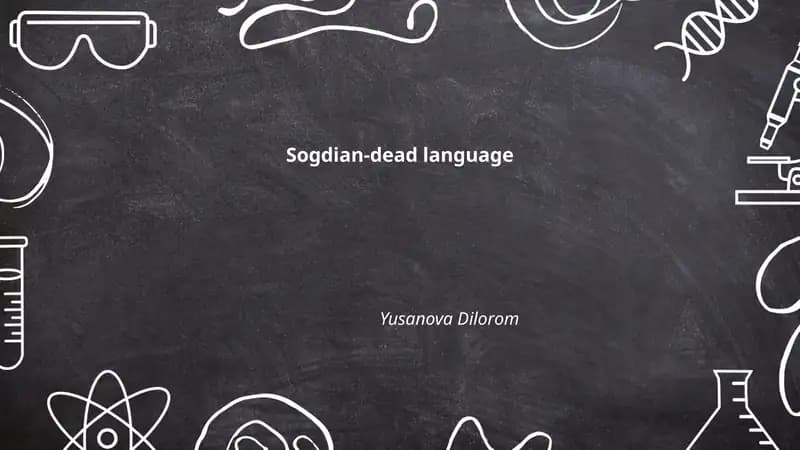 Sogdian-dead language