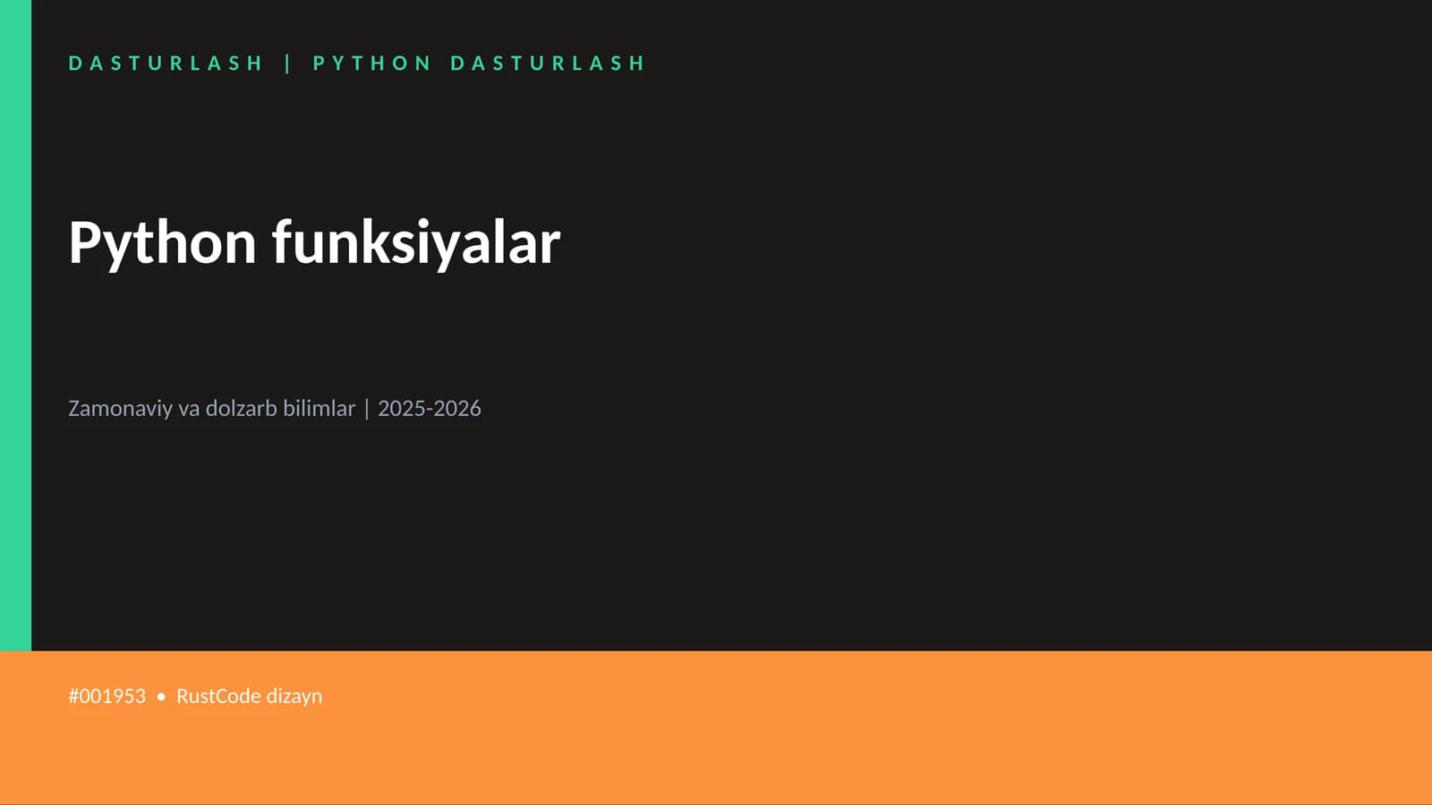 Python funksiyalar