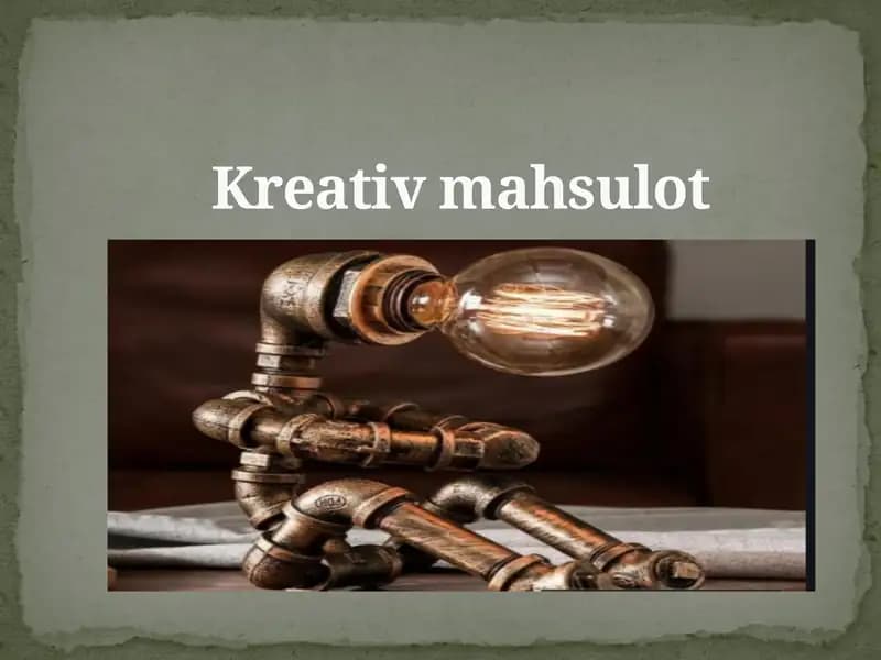 Kreativ mahsulot