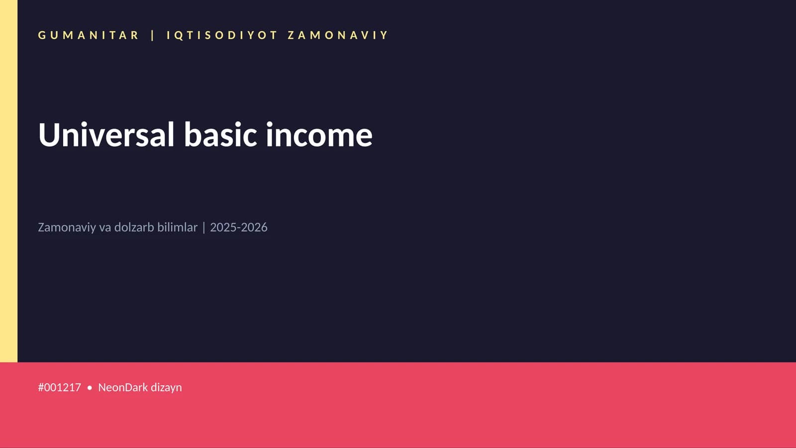 Universal basic income
