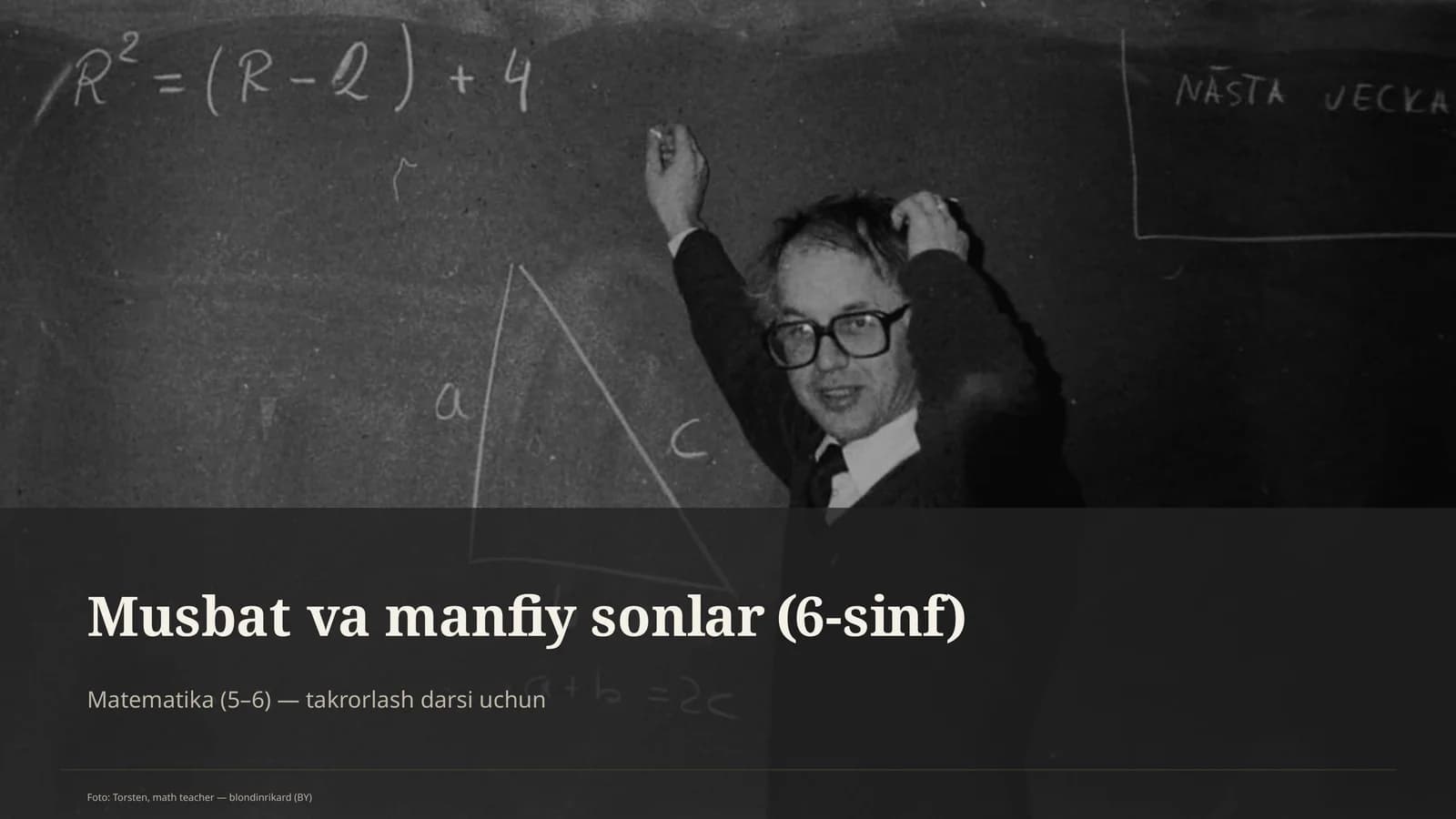 Musbat va manfiy sonlar (6-sinf)