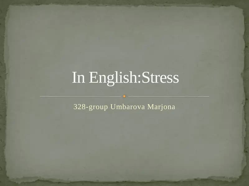 Stress