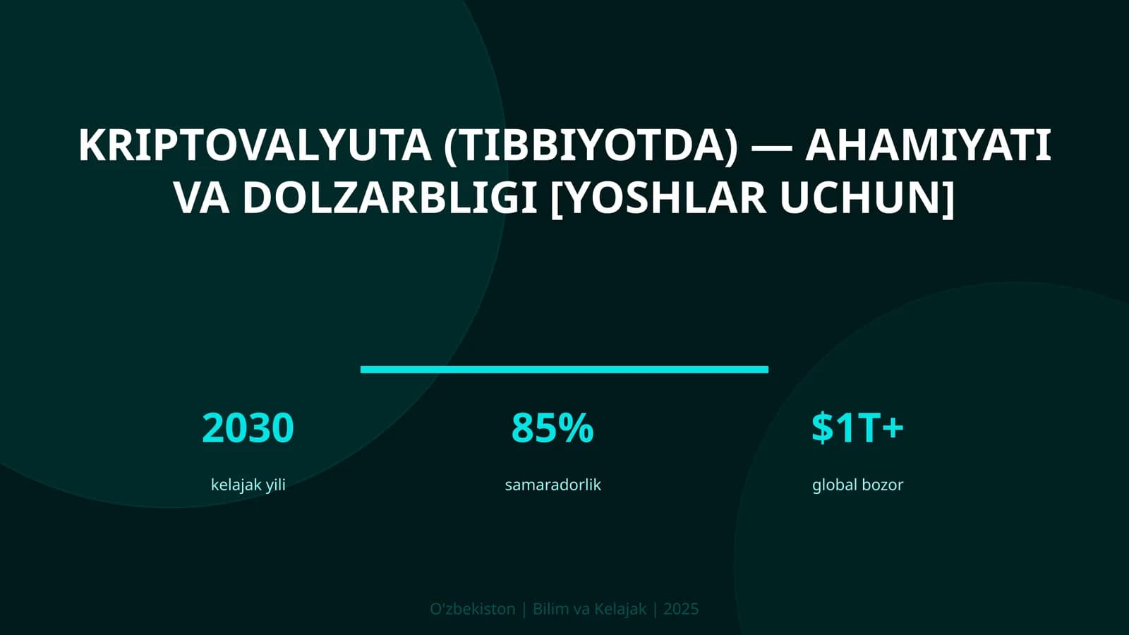 KRIPTOVALYUTA (TIBBIYOTDA) — AHAMIYATI VA DOLZARBLIGI [YOSHLAR UCHUN]