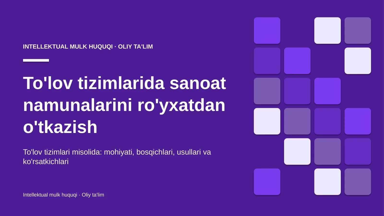to'lov tizimlarida sanoat namunalarini ro'yxatdan o'tkazish 2294
