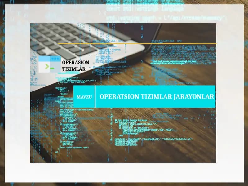 OPERASION TIZIMLAR