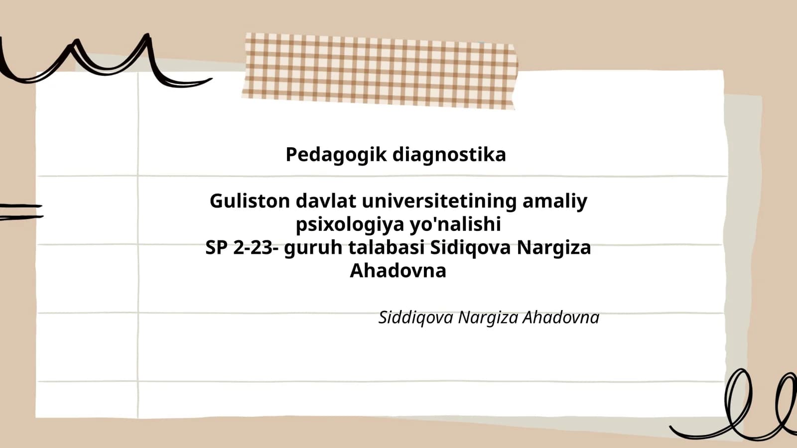 Pedagogik diagnostika