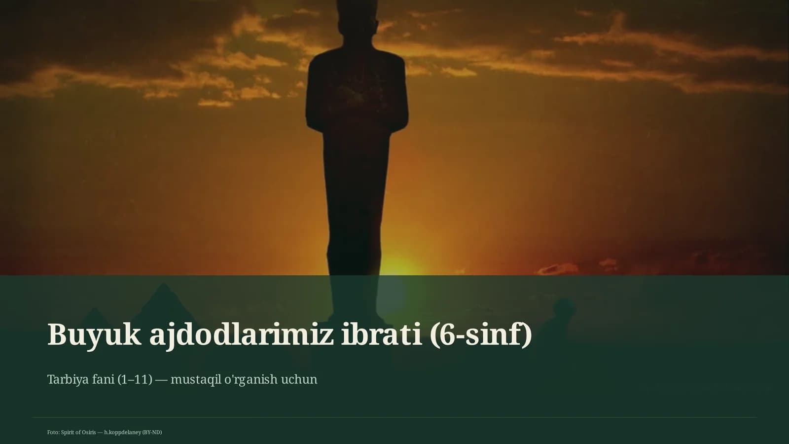 Buyuk ajdodlarimiz ibrati (6-sinf)
