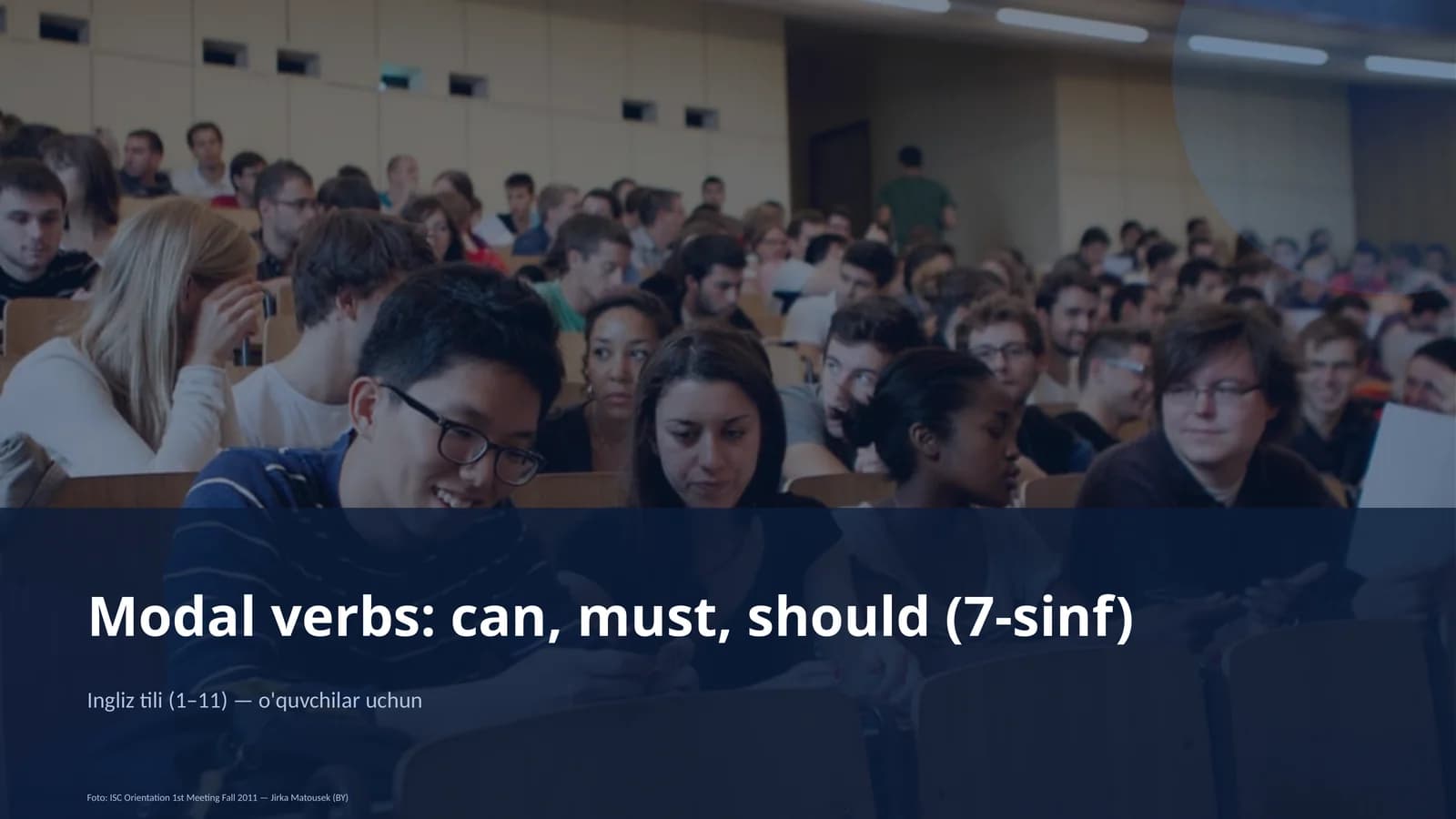 Modal verbs: can, must, should (7-sinf)