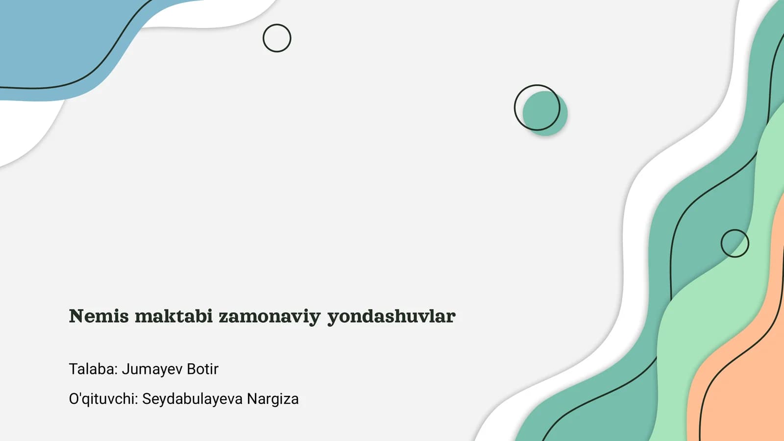 Nemis maktabi zamonaviy yondashuvlar