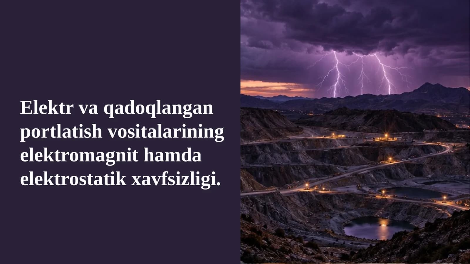 Elektr vaqadoqlangan portlatish vositalarining elektromagnit hamda elektrostatik xavfsizligi