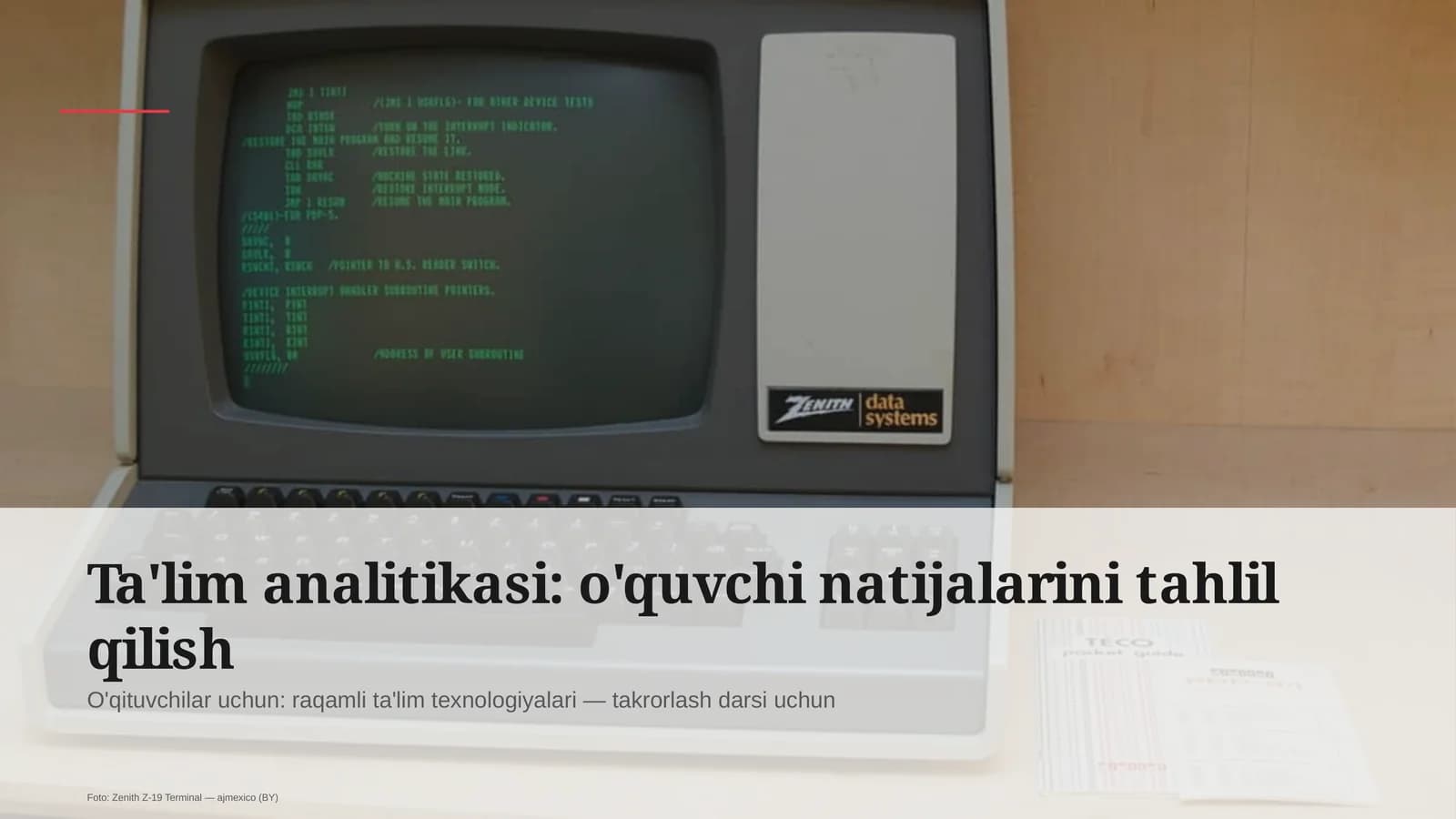 Ta'lim analitikasi: o'quvchi natijalarini tahlil qilish