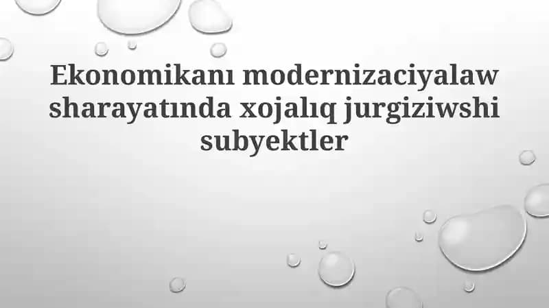 Ekonomik modernizatsiya