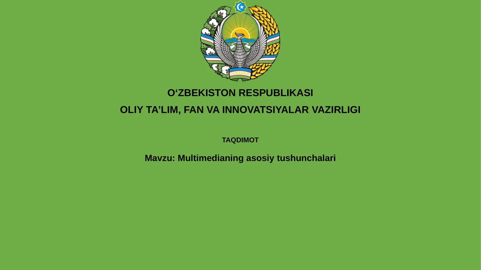 Multimedia tushunchasi