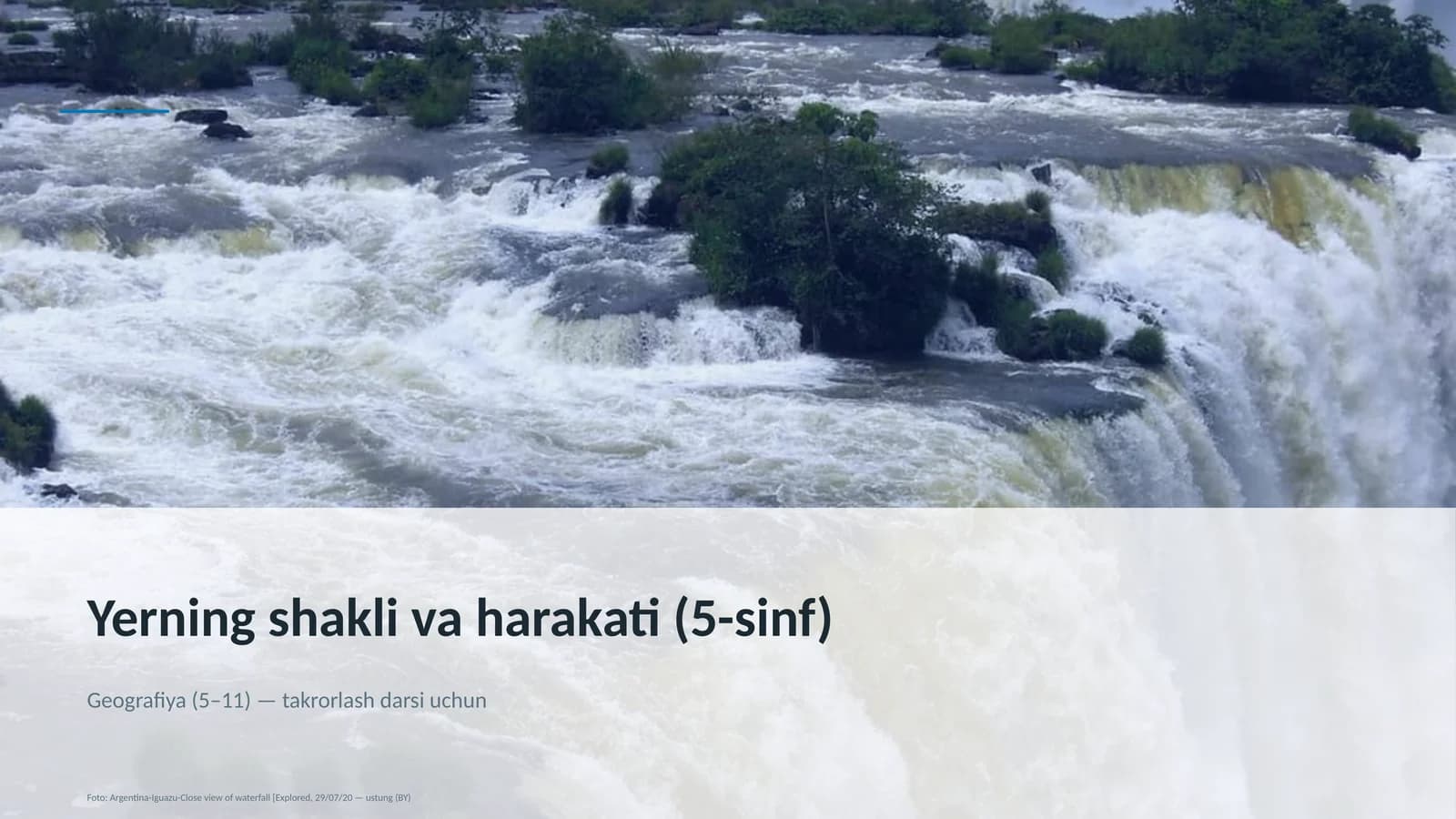 Yerning shakli va harakati (5-sinf)