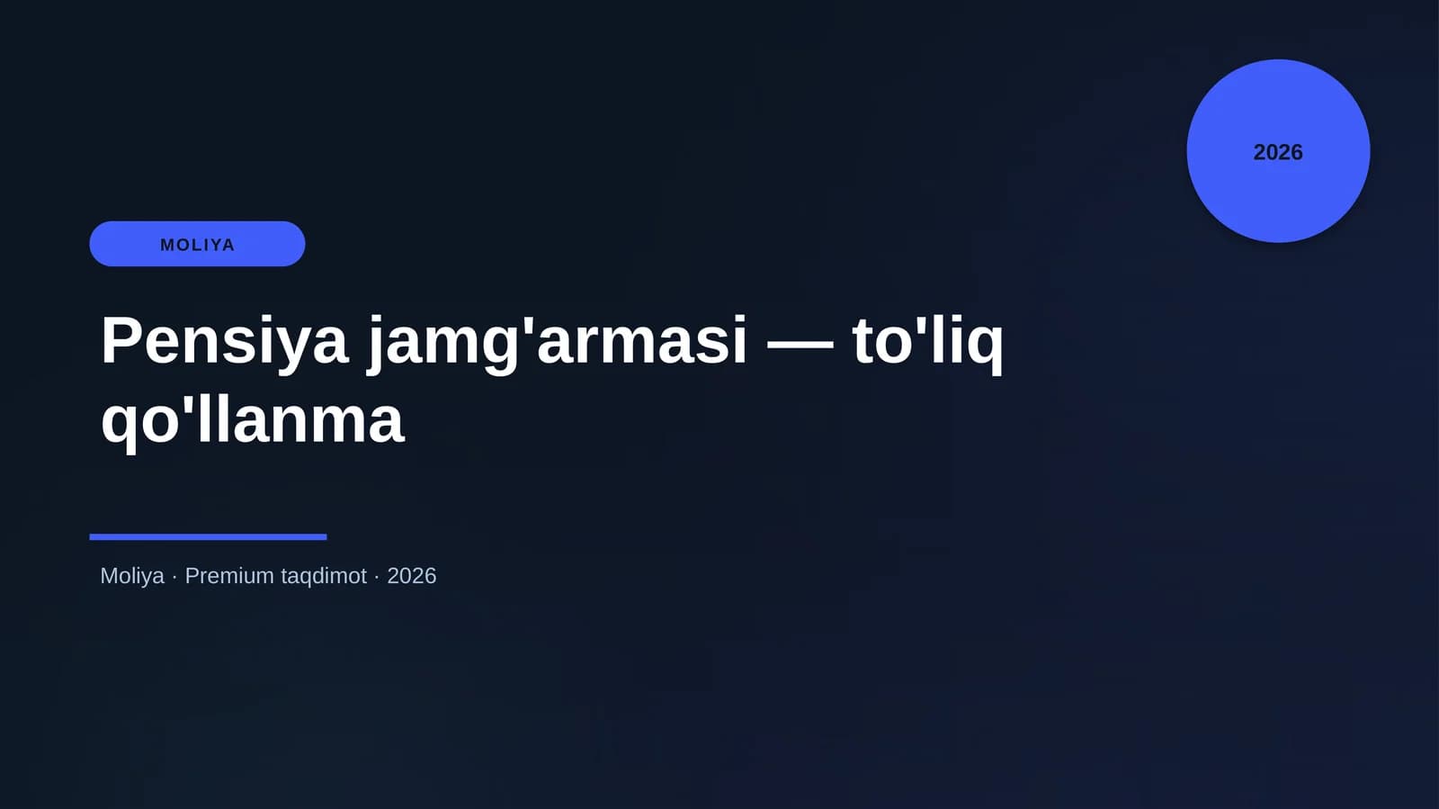 Pensiya jamg'armasi — to'liq qo'llanma