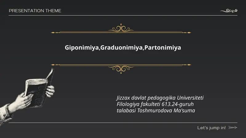 Giponimiya,Graduonimiya,Partonimiya