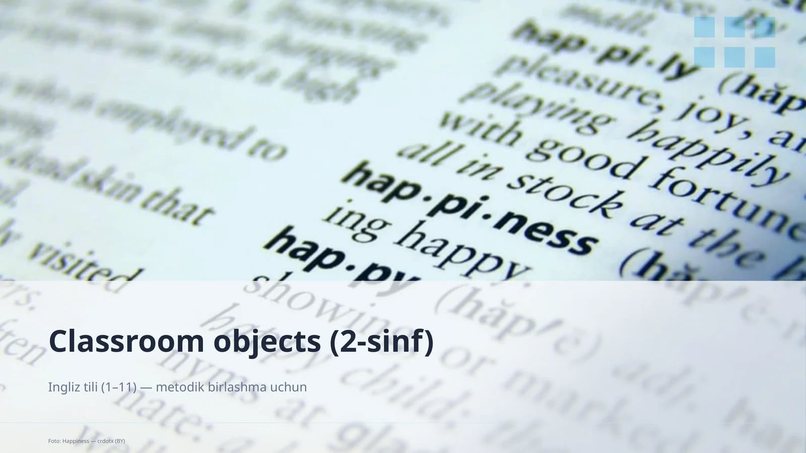 Classroom objects (2-sinf)